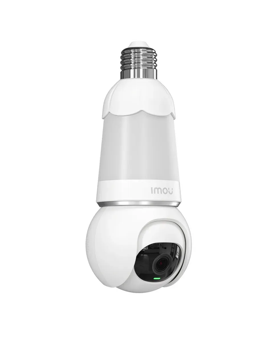 Ampoule caméra Imou Bulb Cam blanche avec son culot E27 et sa tête motorisée